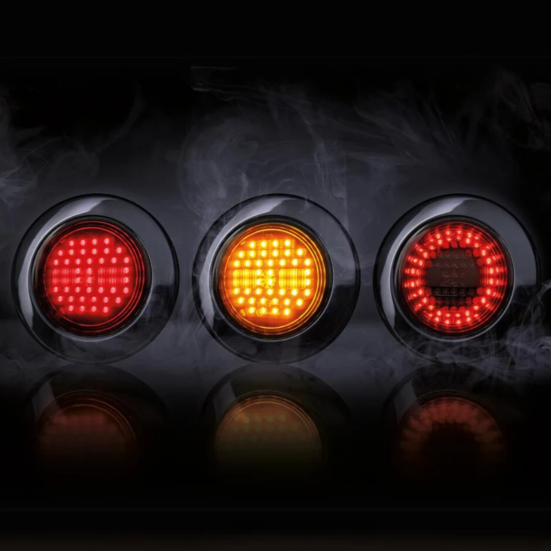 Feu stop, feu arrière et clignotant rond Strands Dark Knight IZE