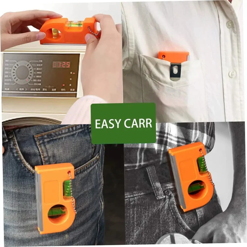 Tough As Nails Mini Pocket Spirit Level Set Featuring Locking Dial Vial And Precision Angle Finder Magnetic Keychain Tool For Pros Built To Last With Carry Chain And Slick Grip