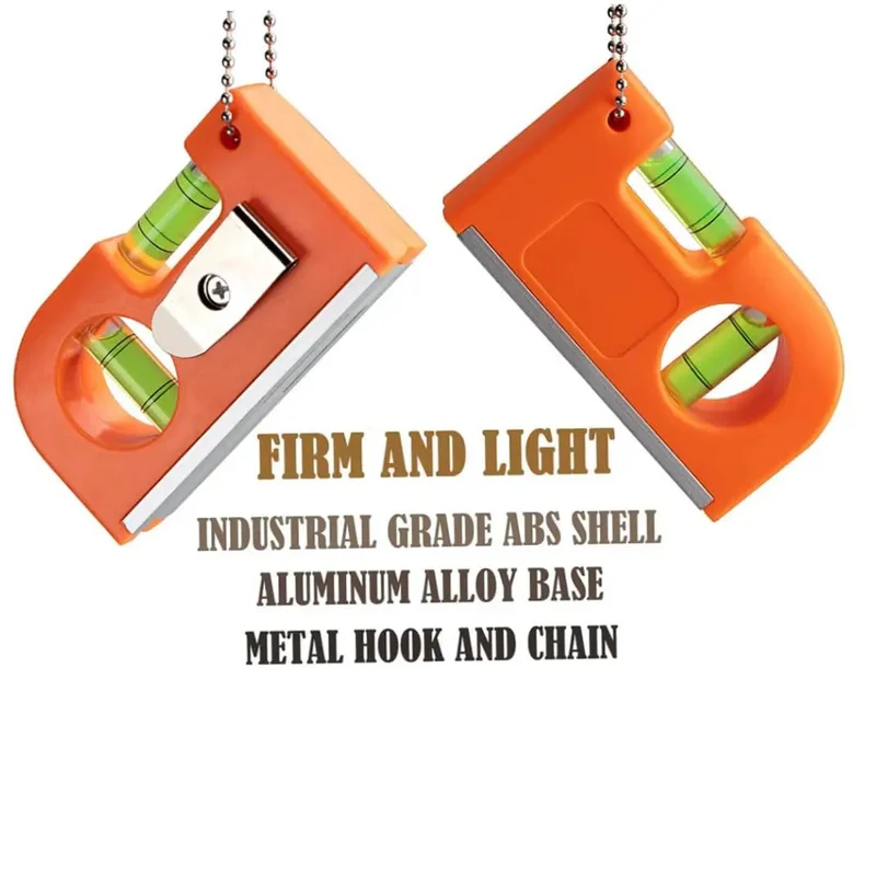 Tough As Nails Mini Pocket Spirit Level Set Featuring Locking Dial Vial And Precision Angle Finder Magnetic Keychain Tool For Pros Built To Last With Carry Chain And Slick Grip