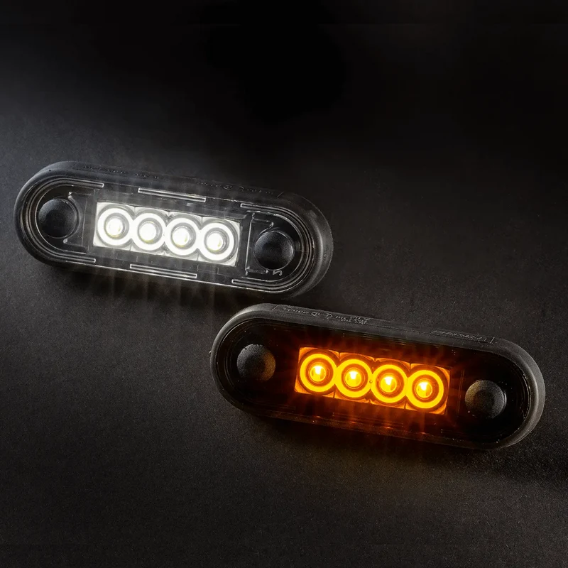Feu de position LED Fristom FT-073 BZ - Bicolore Ambre/Blanc