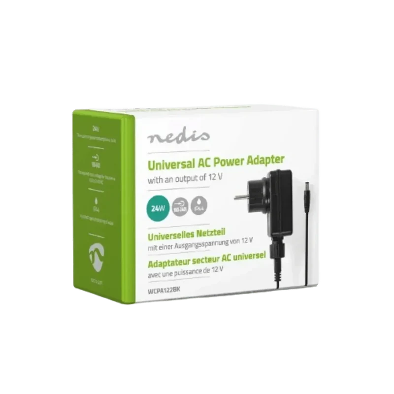 Adaptateur mural AC/DC 220v 12V 2A pour guirlandes lumineuses, caméras etc..