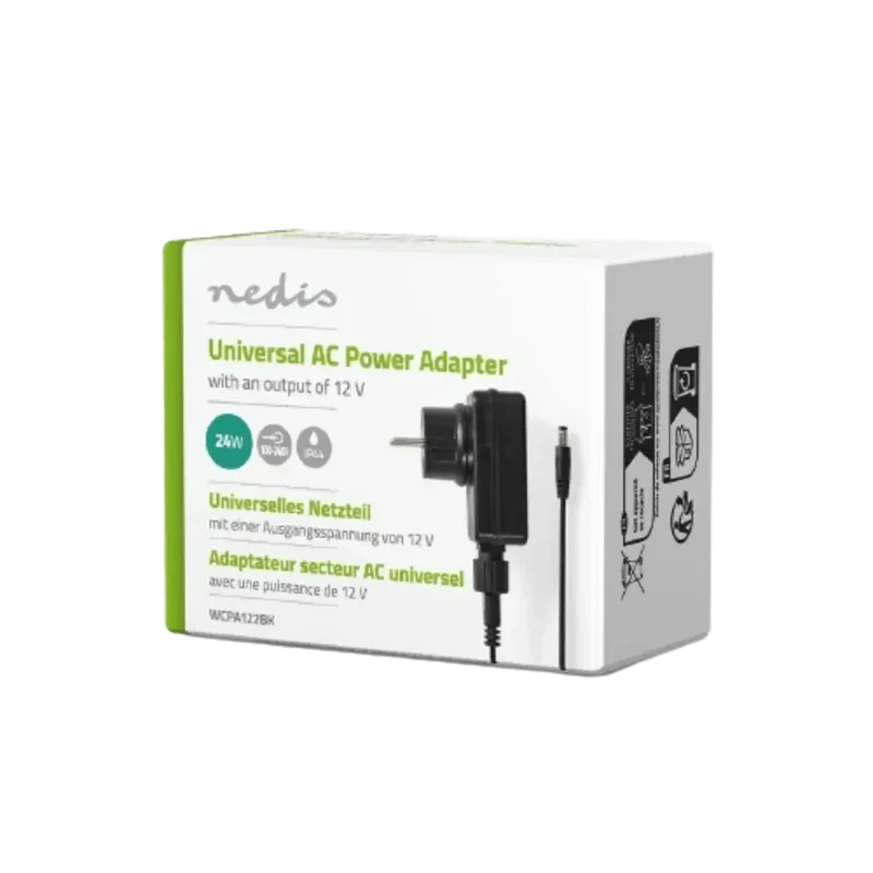 Adaptateur mural AC/DC 220v 12V 2A pour guirlandes lumineuses, caméras etc..