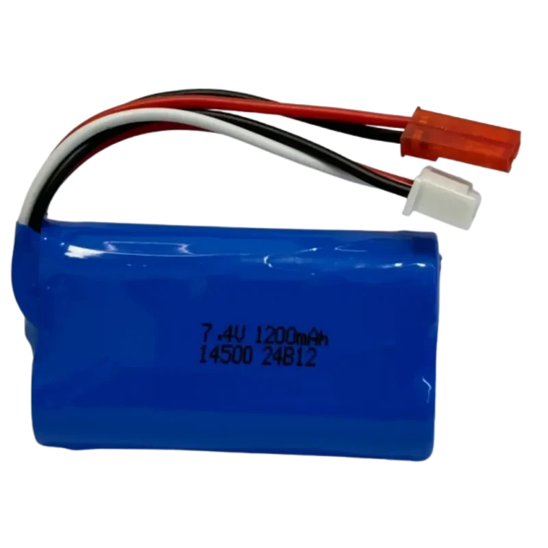 Accumulateur rechargeable 7,4V 1200mAh 2x14500 AA avec connecteurs SM/JST