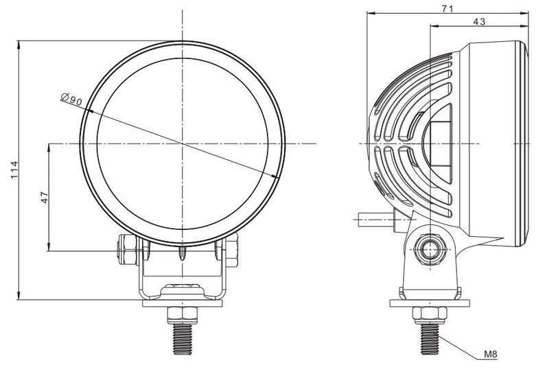 Projecteur LED rond Fristom FT-364