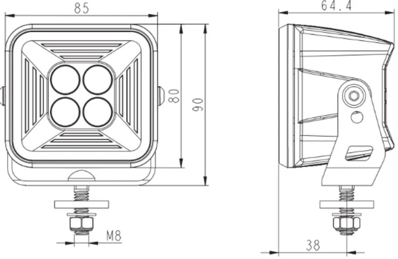 Lampe de travail Strands Dark Knight Fortex / Ambre