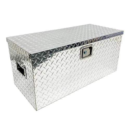 Grande boîte de rangement en aluminium de remorque de plat de contrôle/810 x 372 x 370mm