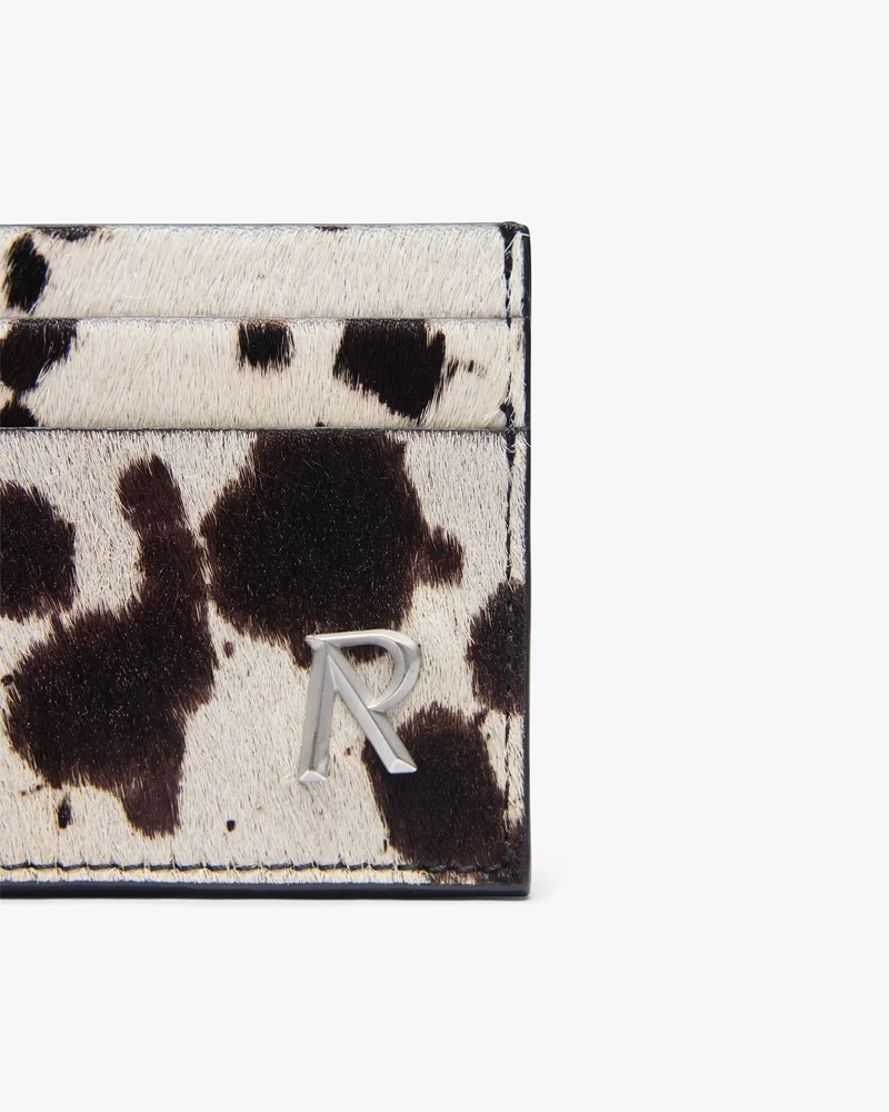 Cowhide Card Holder - Flat White Jet Black