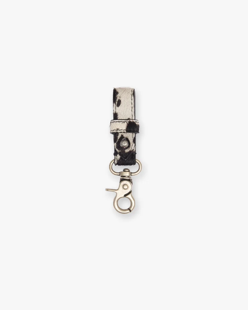 Cowhide Belt Loop - Flat White Jet Black