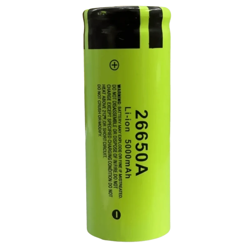 Accu 26650A Li-ion 3,6 V 5000 mAh Button Top protégé