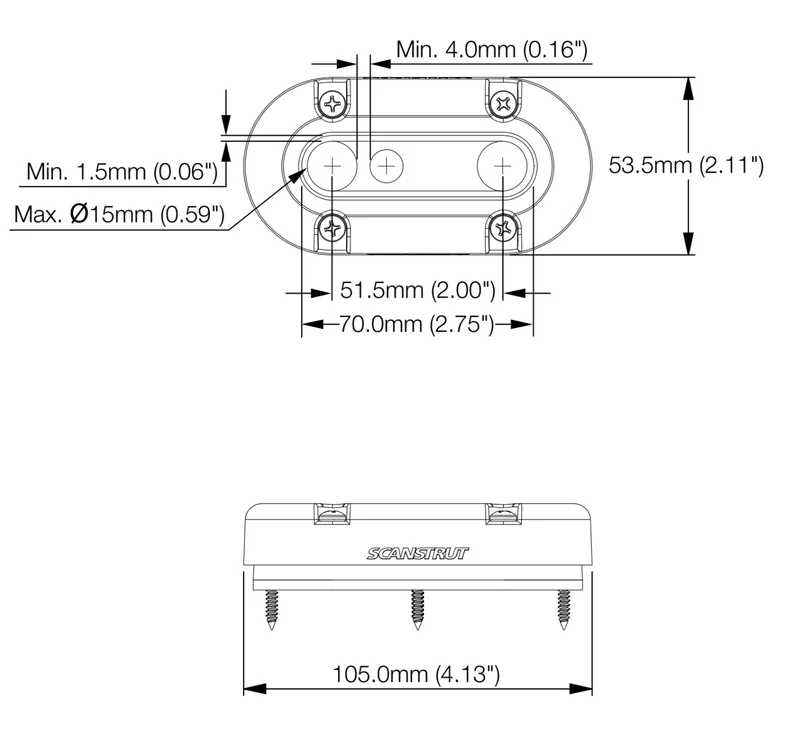 Sceau multicâble Scanstrut / DS-MULTI-P-BLK