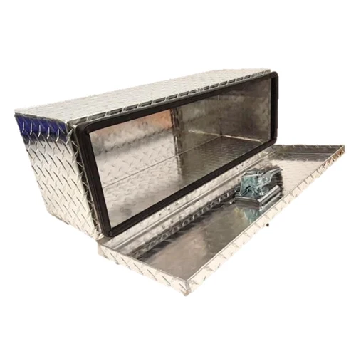 Boîte de rangement en aluminium de remorque de plat de damier/660 x 230 x 235mm