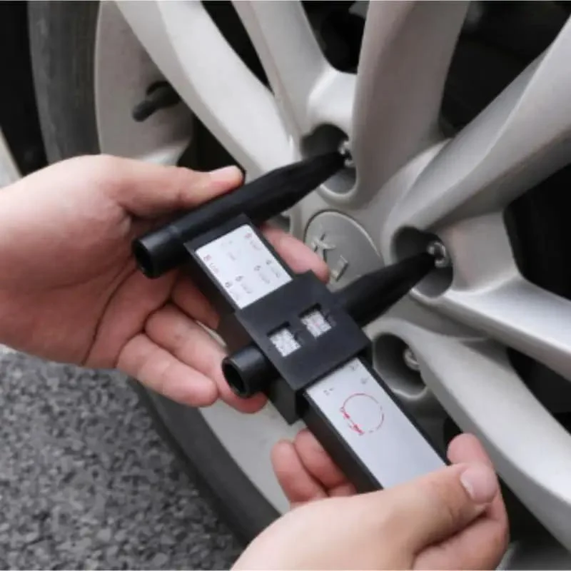 Digital Eight Lug Hub Bore Caliper With Tough Stainless Steel Jaw For Nailing Down Exact Bolt Circle And Wheel Inspection Readings On Heavy Duty Rigs And Fleet Vehicles