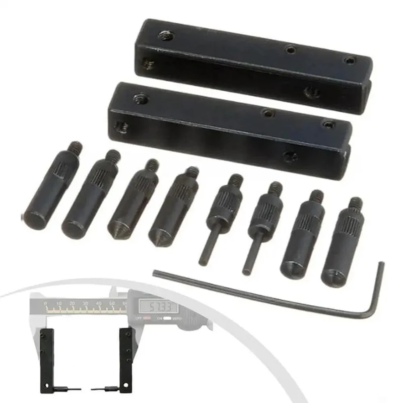 Heavy Duty Digital Caliper Accessory Kit Featuring Eight Slick Measuring Heads Tough Dual Clamps Versatile Wrench For Hella Precise Inside Outside Groove And Step Measurements Rig Ready