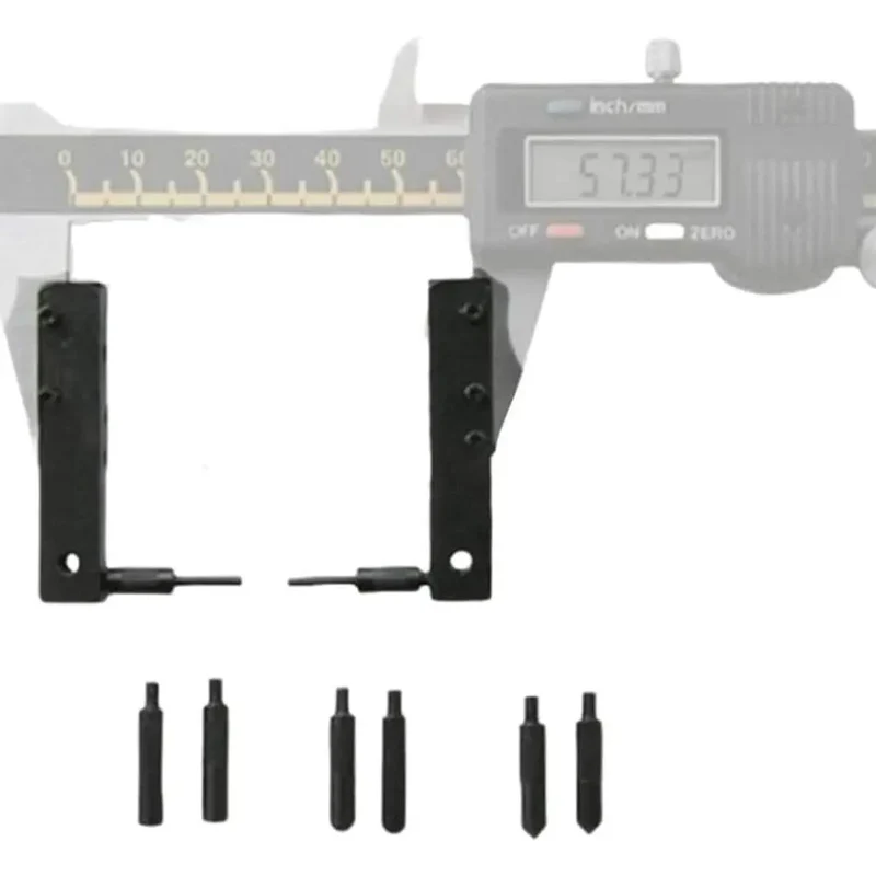 Heavy Duty Digital Caliper Accessory Kit Featuring Eight Slick Measuring Heads Tough Dual Clamps Versatile Wrench For Hella Precise Inside Outside Groove And Step Measurements Rig Ready