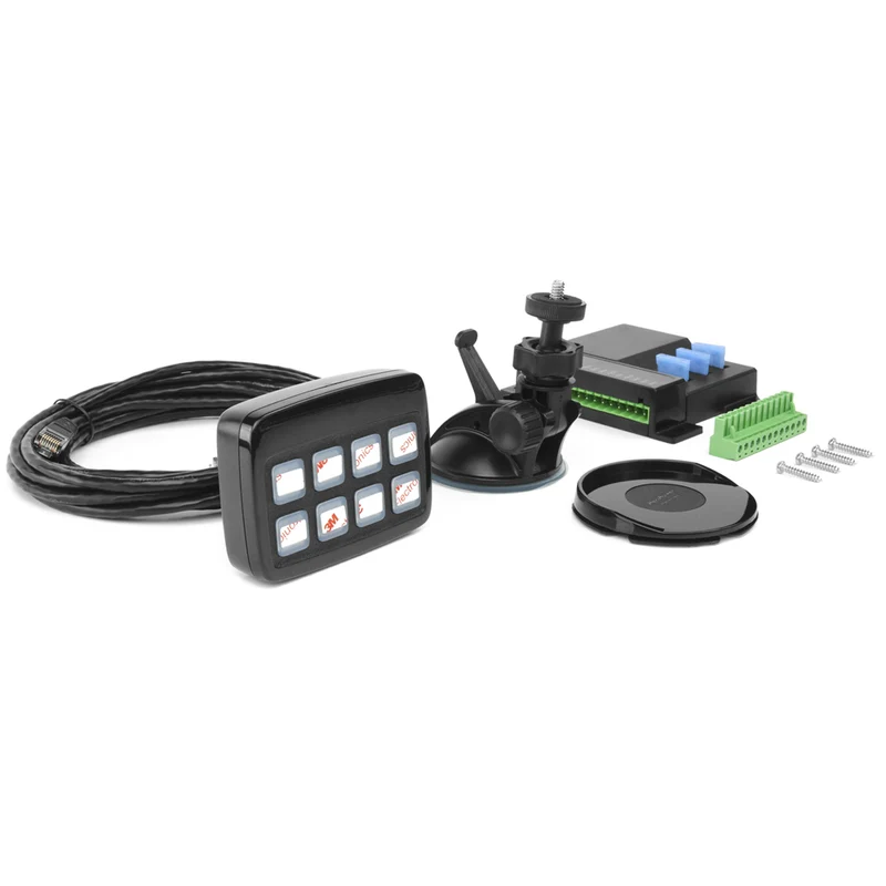 Panneau de commande à 8 boutons et module d'alimentation/support à ventouse