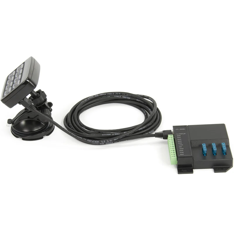 Panneau de commande à 8 boutons et module d'alimentation/support à ventouse