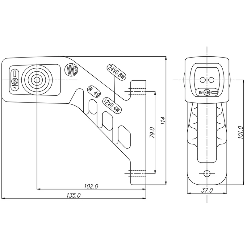 WAS W49 LED Outline Marker Light Avant, Arrière et Side Marker Light