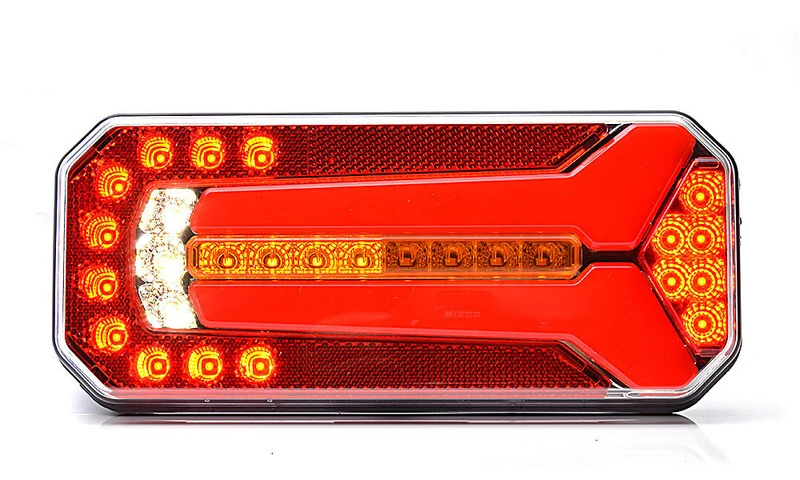 WAS W150DD Feu de remorque combiné arrière avec indicateur dynamique + feu de brouillard et de recul
