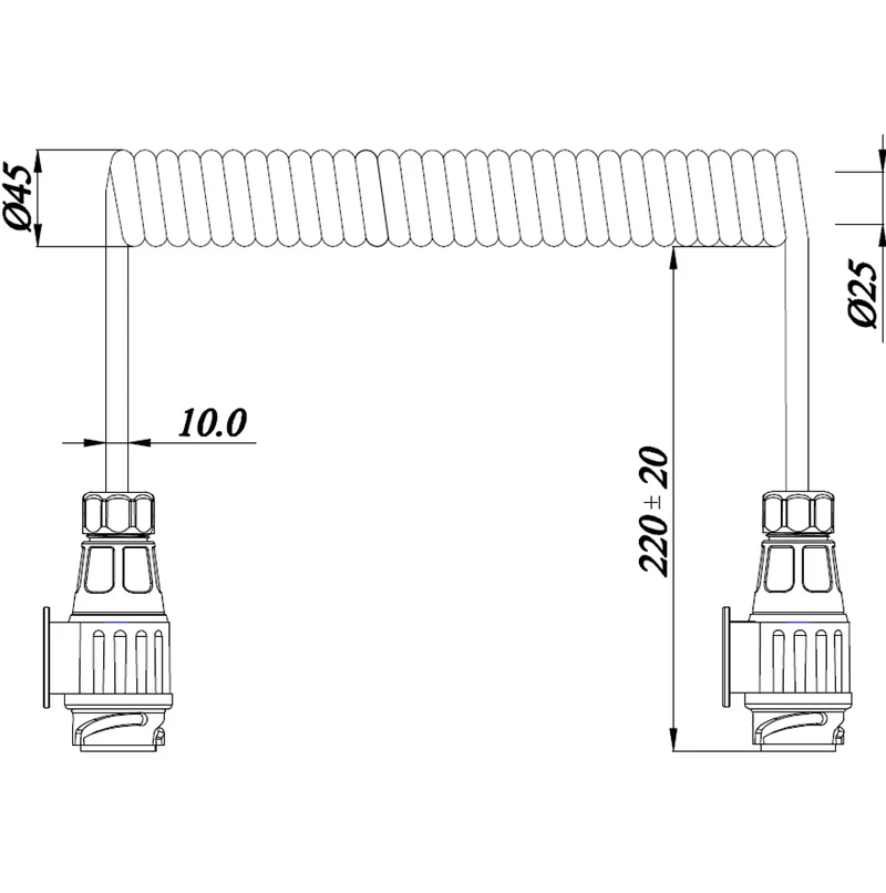 Câble Suzie 13 broches 12v / 3 mètres