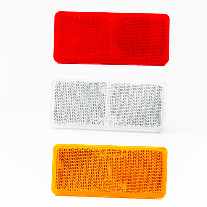 Réflecteurs rectangulaires Slimline avec support adhésif / 90 x 40 mm / Paquet de 10