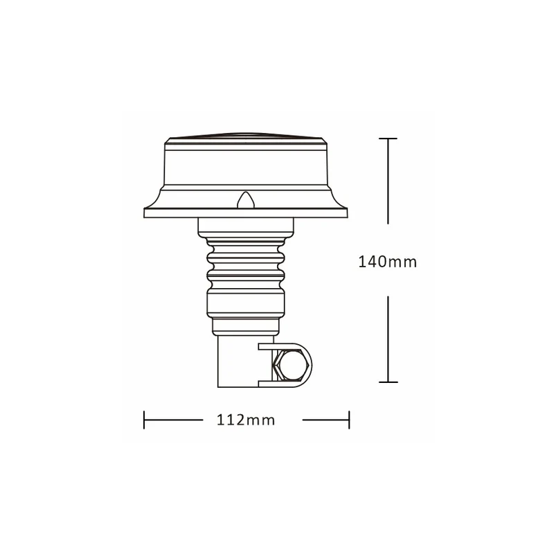 Gyrophare à LED ambre avec montage Flexi-DIN / dessus plat
