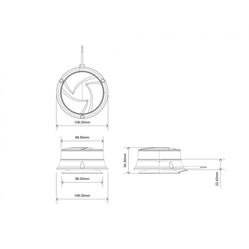 Gyrophare LED magnétique / Slimline