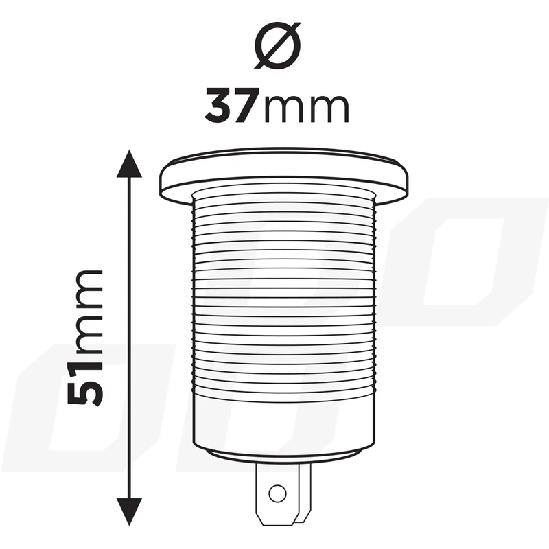 Chargeur double USB avec voltmètre numérique 12/24V