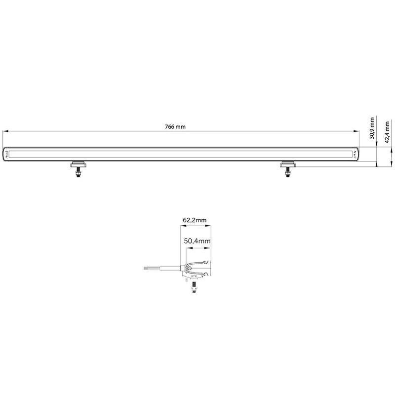 Strands Low Rider Position Light avec stroboscope d'avertissement de danger / 30"