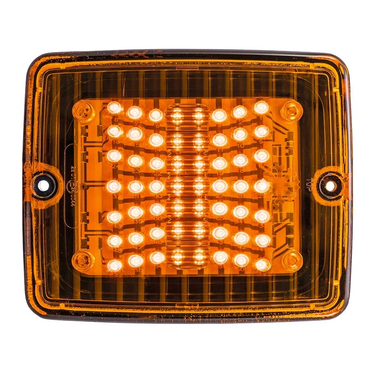 Strands IZE LED Voyant Ambre Rectangulaire avec Lentille Ambre