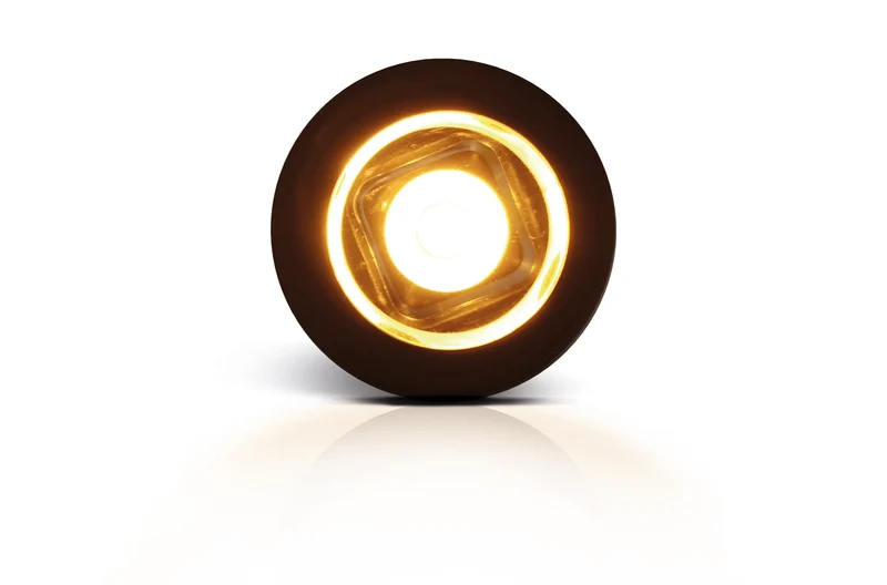 Feu de position rond LED Bulls Eye avec joint plat et incurvé
