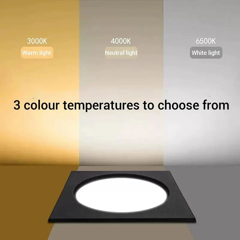 Slick Square Double Head LED Recessed Downlight Ceiling Lamp With Smooth Anti Glare Acrylic Cover And Zero Hassle Install For Your Dope Home Setup Or Chic Living Room Vibe
