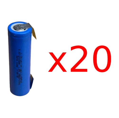 Batterie 18650 LiFEPO4 3.2v 2000mAh avec languettes