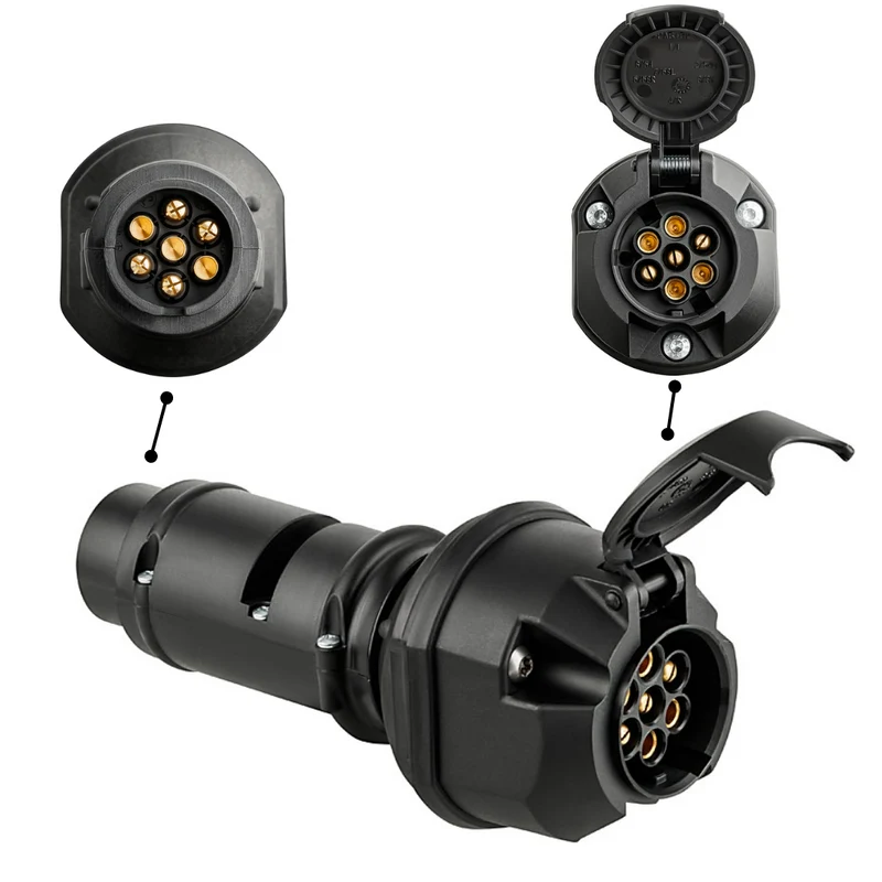 Réducteur de tension 24 V vers 12 V (Convertit une prise 7 pôles 24 V en une prise 7 pôles 12 V)
