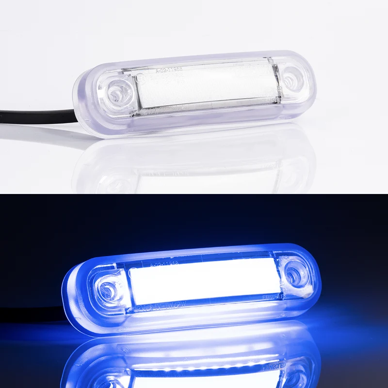 Feu de position LED effet néon avec joint transparent / Bleu