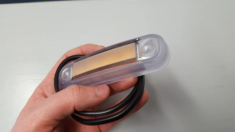 Feu de position LED effet néon avec joint transparent / Ambre
