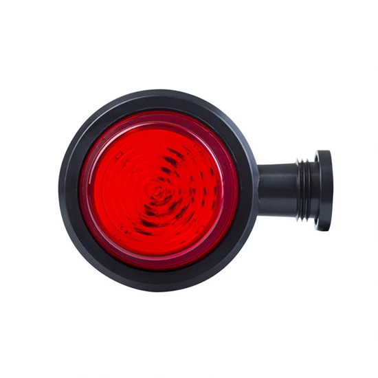 Feu de gabarit court à LED de style danois à l'ancienne / Lentille rouge et transparente