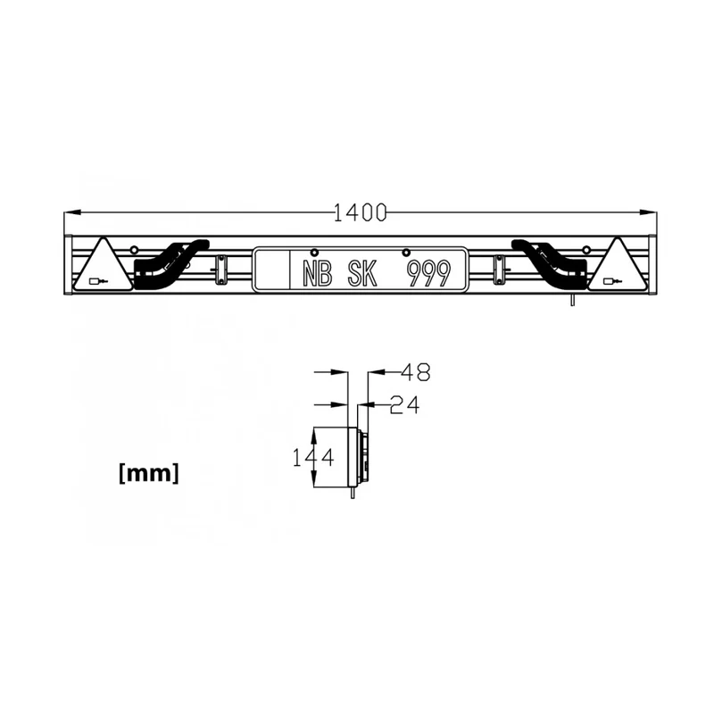 Panneau de Remorque LED 1.4m