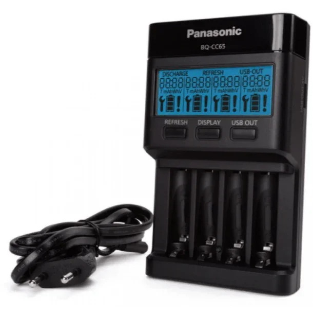 Chargeur ENELOOP PRO BQ-CC65 pour 4 Batteries AA ou AAA