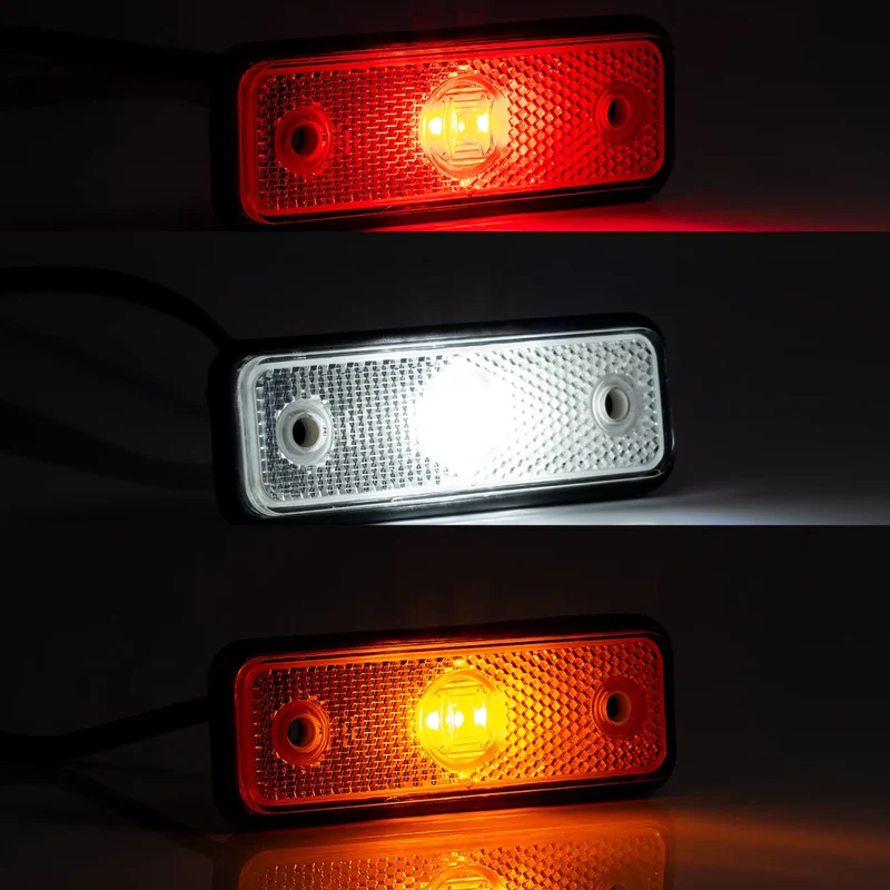 Feu de position rectangulaire mince à LED avec réflecteur