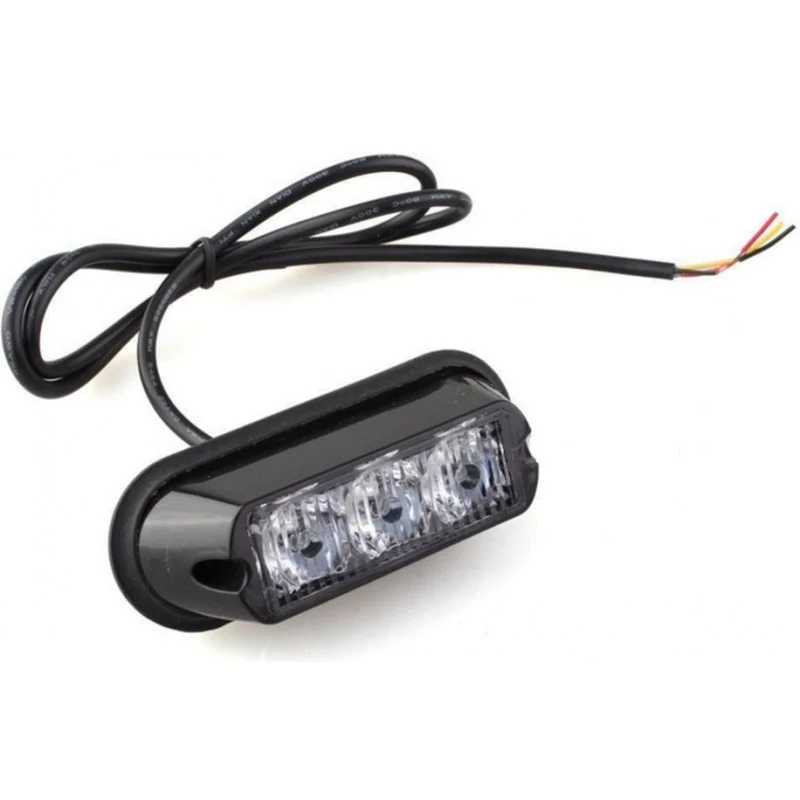 Lumière stroboscopique ambre à 3 LED
