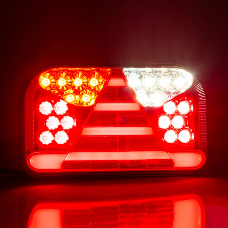Lampe de remorque à DEL avec arrêt, queue, indicateur, brouillard, marche arrière et réflecteur