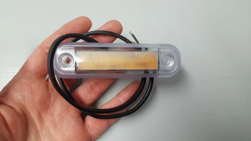 Feu de position LED effet néon avec joint transparent / Rouge