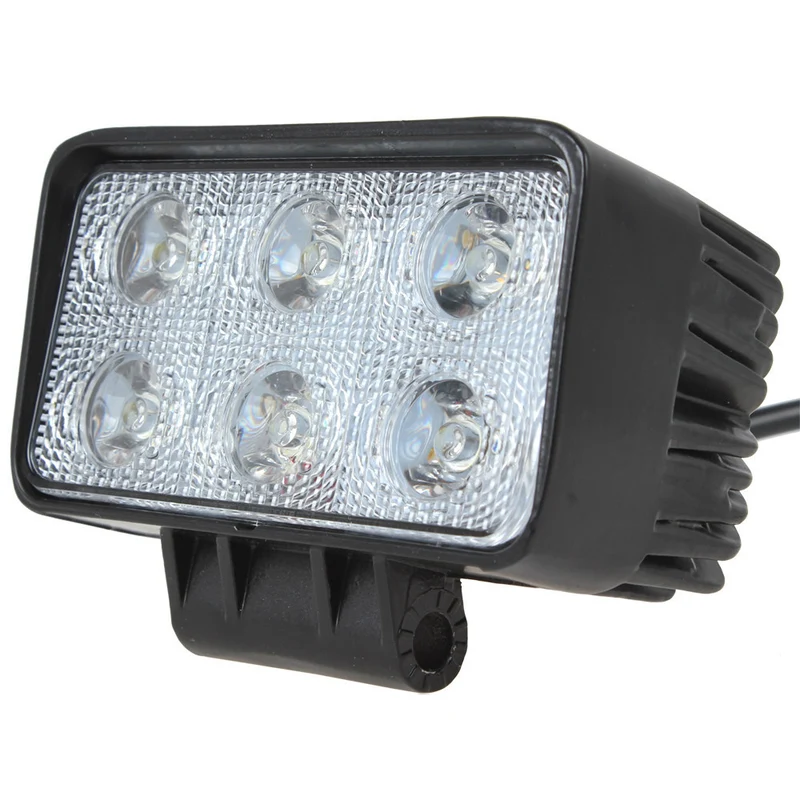 Projecteur de travail rectangulaire à LED 18 W avec faisceau large de 1100 lumens