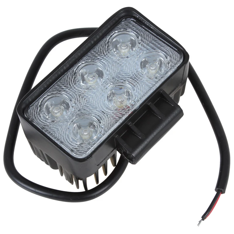 Projecteur de travail rectangulaire à LED 18 W avec faisceau large de 1100 lumens