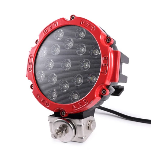 Projecteur LED rond / 51 W / Robuste / Rouge