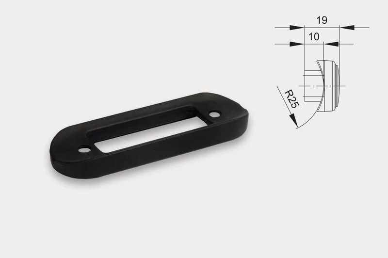 Joint arrondi pour barres tubulaires / Lot de 10 / Pour une utilisation avec des lampes LED encastrées