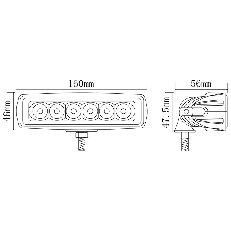 Lampe de travail à LED / Rectangulaire / 1680 lumens