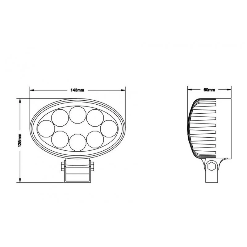 Lampe de Travail LED / Forme Ovale