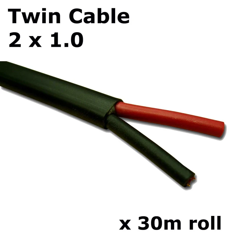 Câble auto à double conducteur / Câble plat à paroi mince 2 x 1 mm²