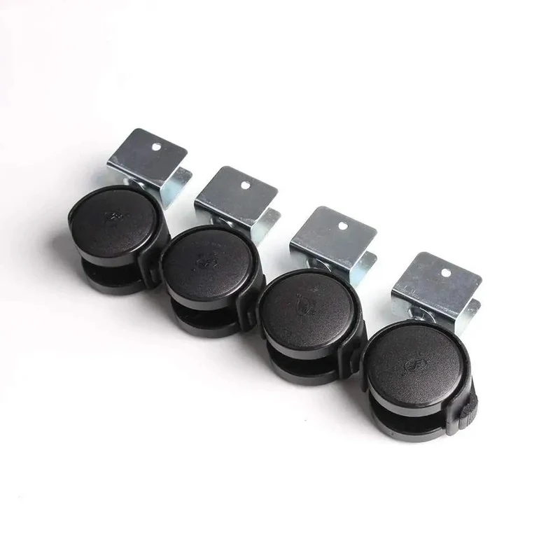 4 Pack Black Caster Wheels With Brake Smooth Sailing Solution For Office Chairs Bed Carts Rock Solid Trolley Base Multi-Swivel Furniture Glide Set Reliable Locking Wheel Rollers Pro Grade Upgrade
